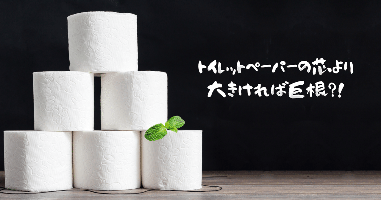 トイレットペーパーの芯より大きいと巨根って都市伝説について真剣に考えてみた りょうちん Note