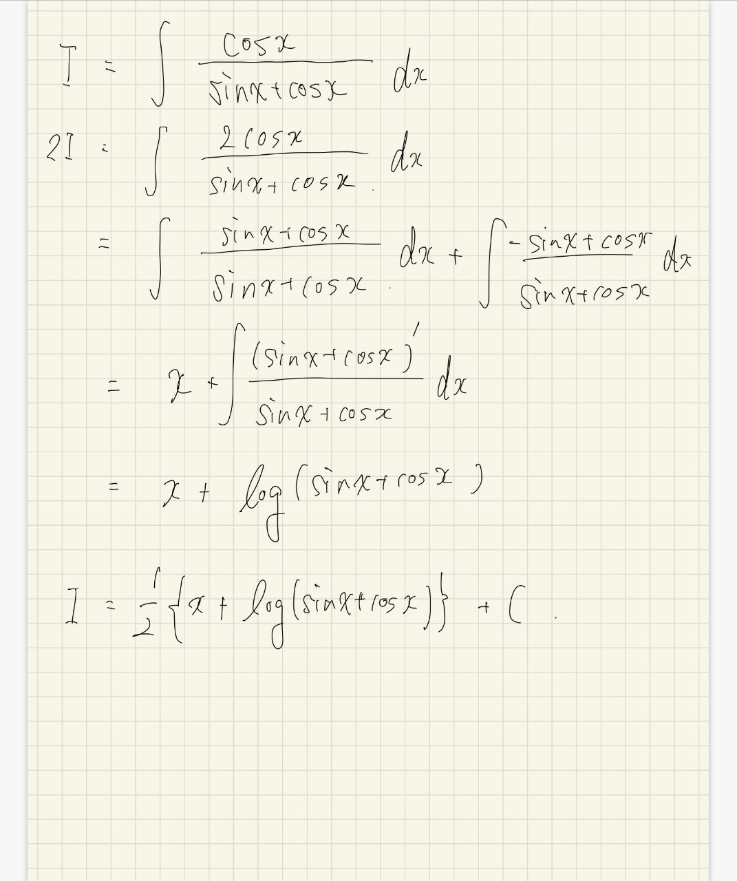 cosx-sinx-cosx-dx