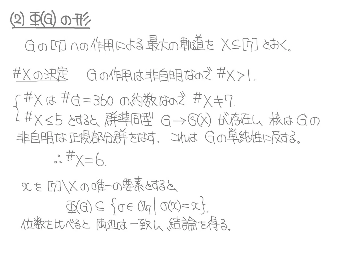 GS111：交代群の作用が導く準同型03