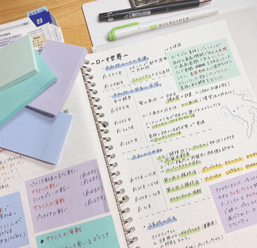 勉強ノート 付箋紙活用ノート方 株式会社自習ノート Note