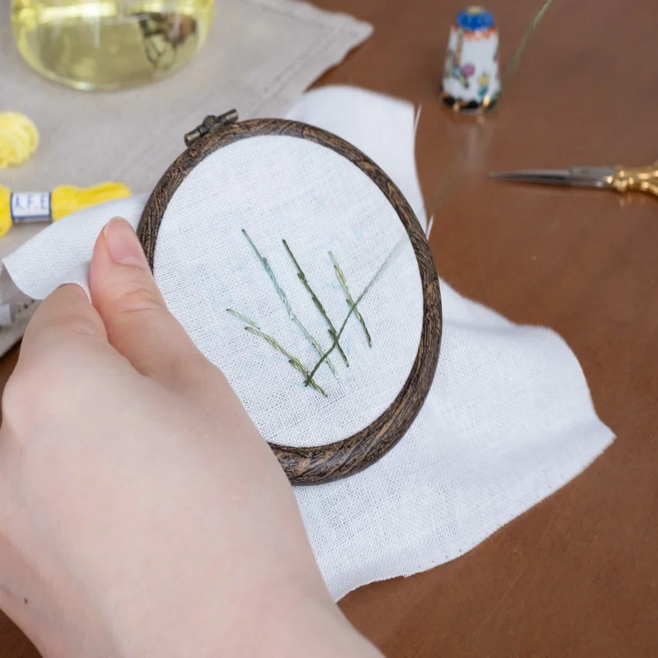 ミモザの花刺繍の作り方 最新版21 10 Art Fiber Endo Note