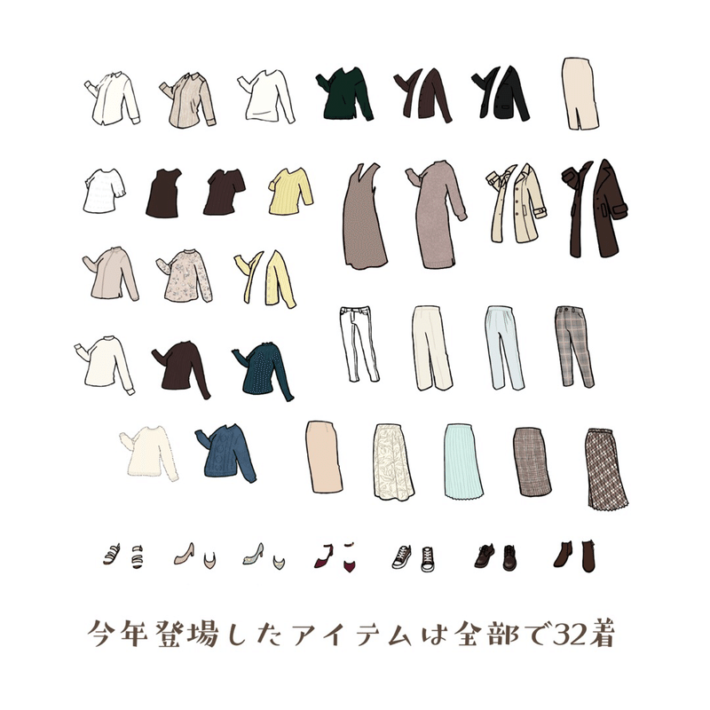 着せ替えイラストで最高のワードローブを模索し続けてきた私がたどり着いた25着 オノデラユズカオ Note