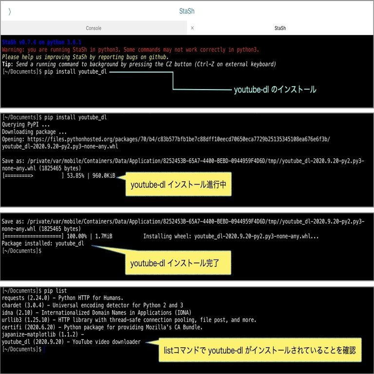Pythonista3 で Youtubeの動画をダウンロードする 1 Rikureate Note