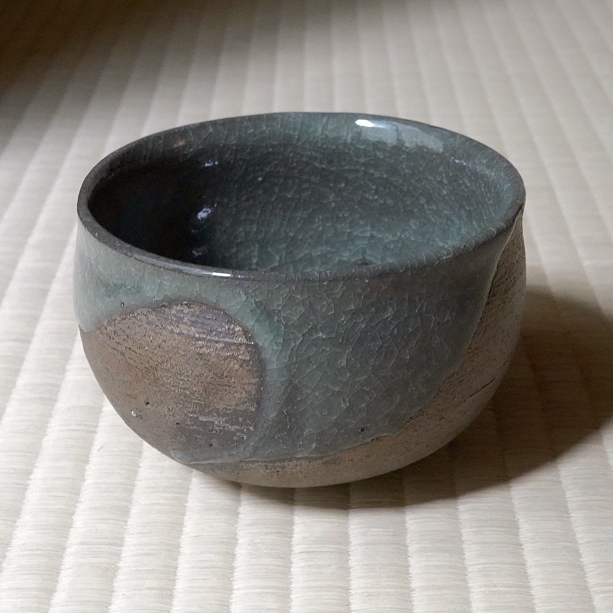 S03-t022 菱田賢治作 酒杯 陶胎漆器 陶漆 在銘 志野織部酒杯（菱田賢治）Shino Oribe Sake Cup（Kenji Hishida