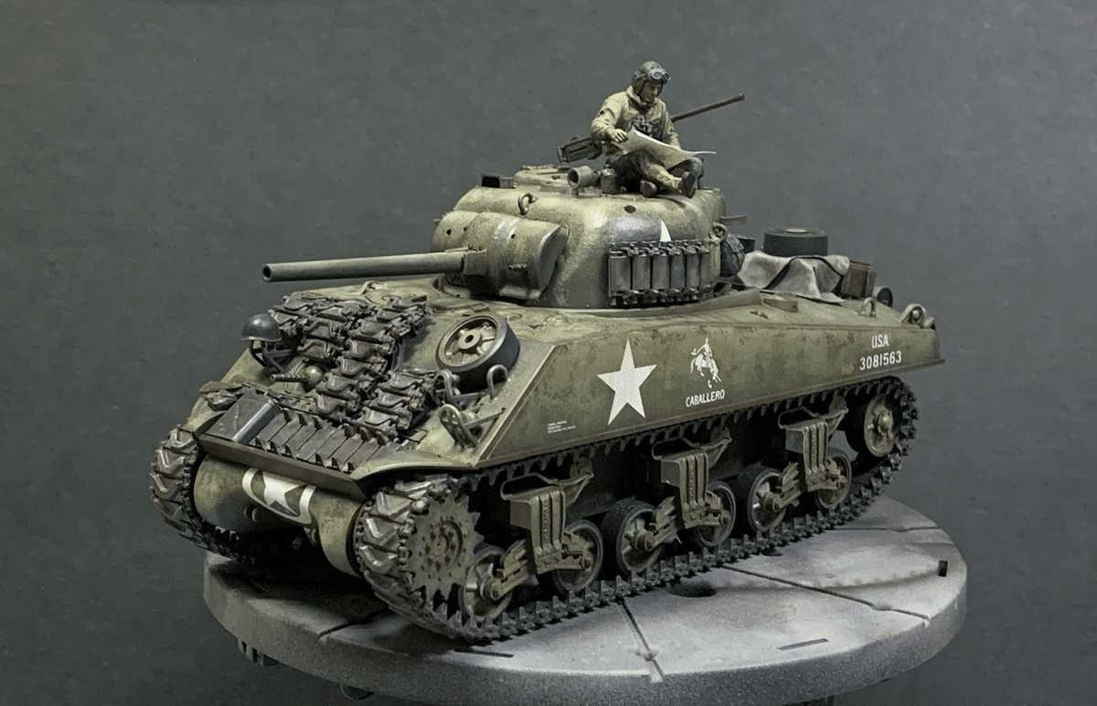 タミヤ1/35 M4A3 シャーマン洗車 プラモデル塗装済完成品 タミヤM4A3シャーマン 製作記|杉さん