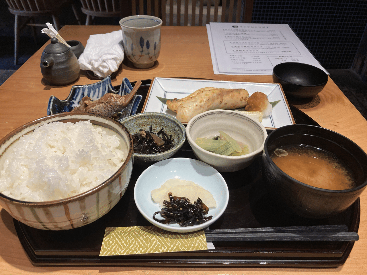 本日の焼き魚定食 ボラの白子焼き ご飯大盛り Opportunity Cost Note