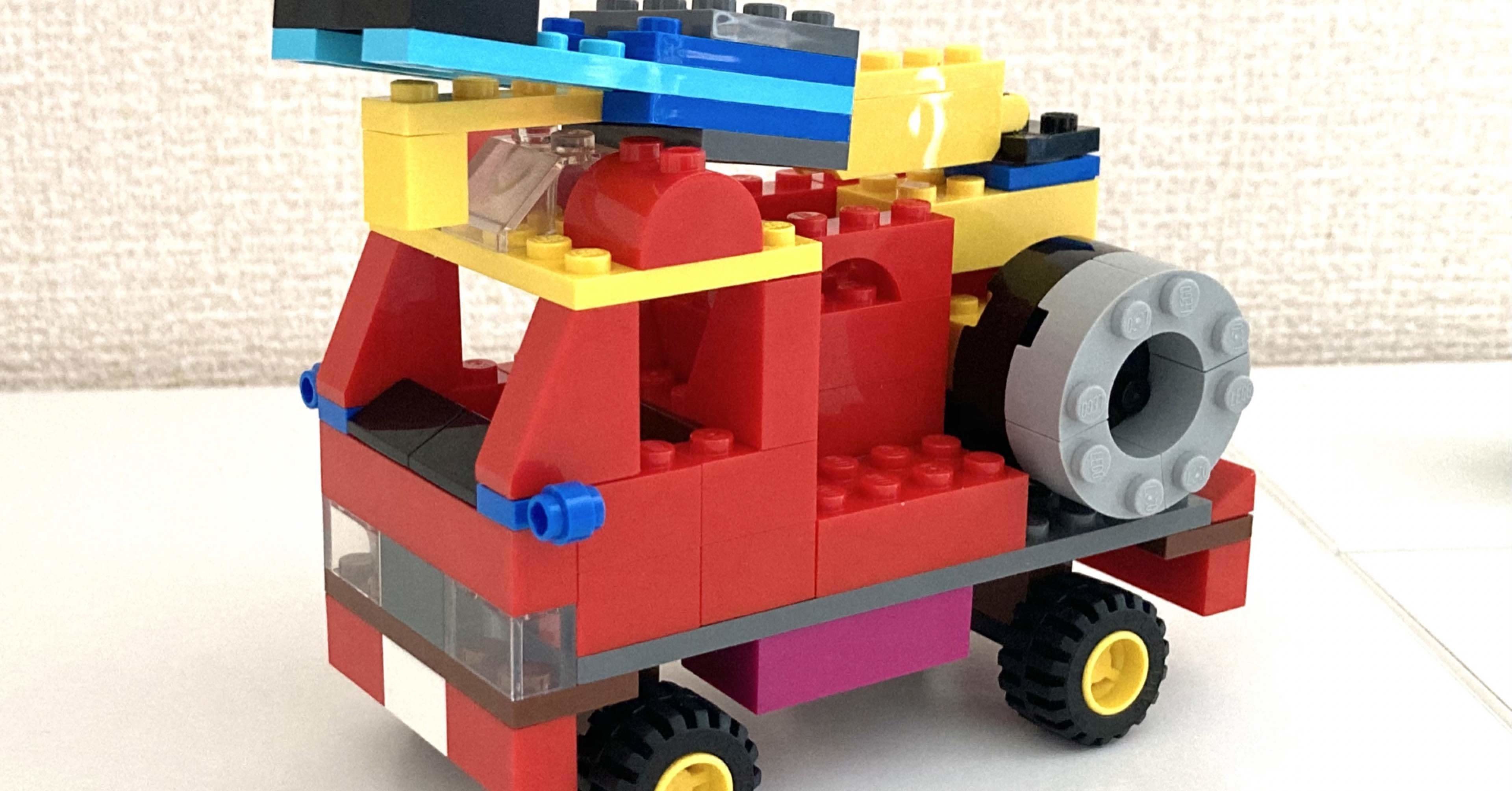 レゴの作り方8 のびる まわる 消防車 レゴ黄色のアイデアボックススペシャル だけで作ったよ あんり Note