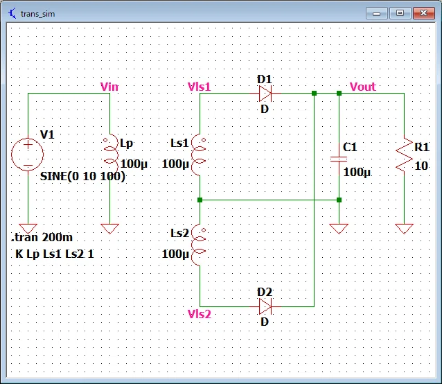 [Transformer] Operating principle of a circuit with a full-wave ...