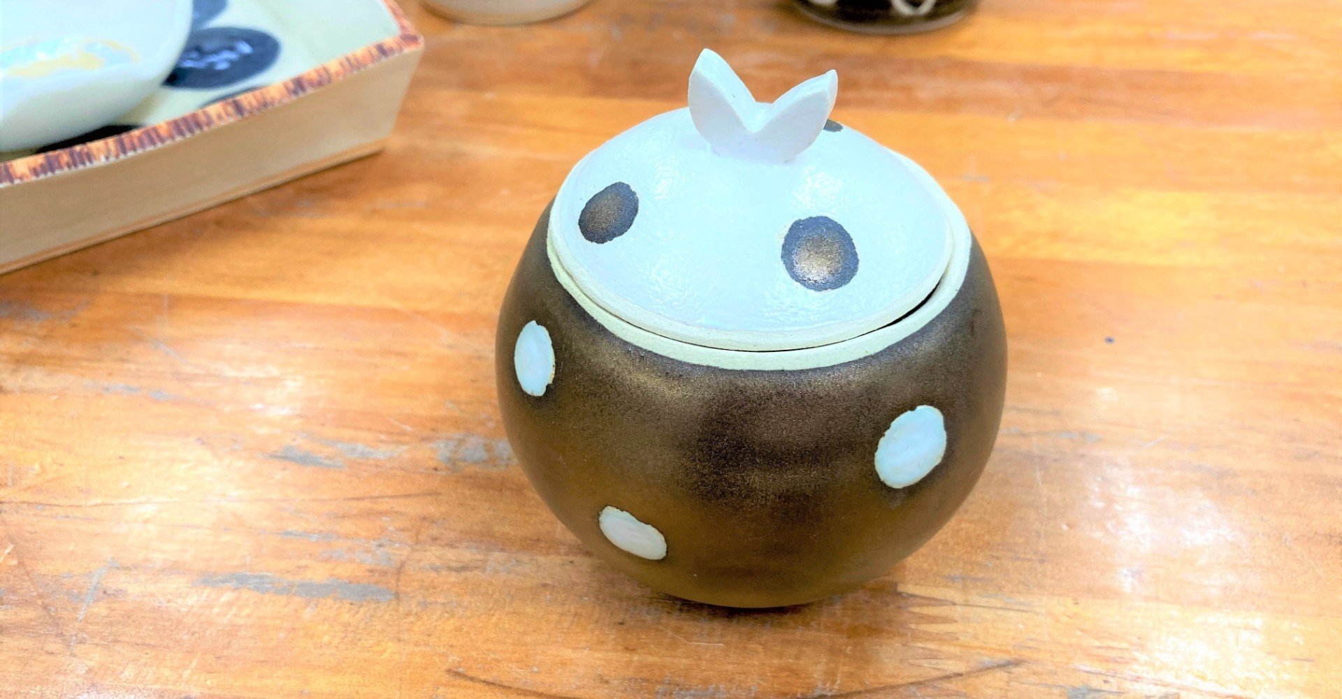 no.16 まんまるの蓋物（フタ付容器） 完成編｜Nao🍎＠陶芸主婦