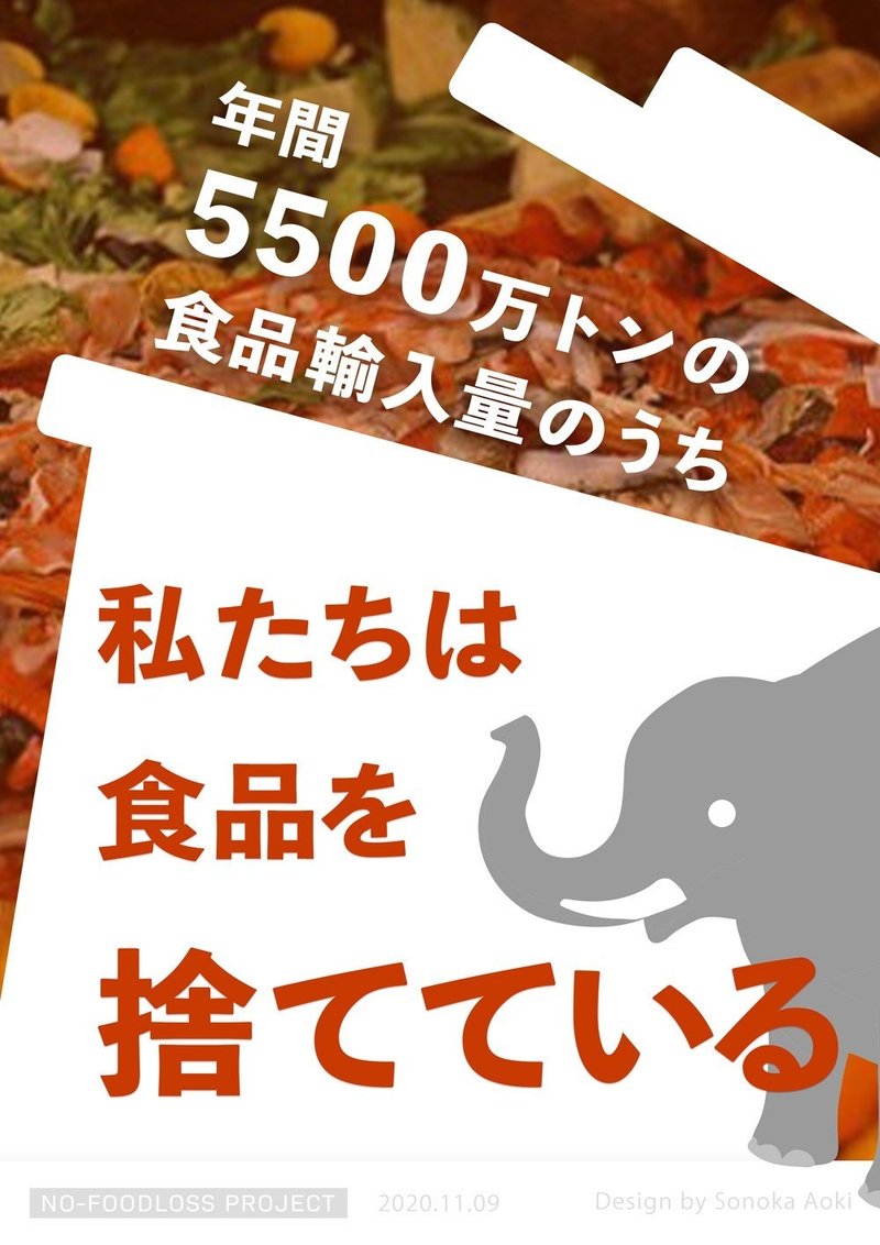 Weeeeekly Design 006 世界を救え 食ロスのリアルを伝えるポスター Sonoka Aoki Note
