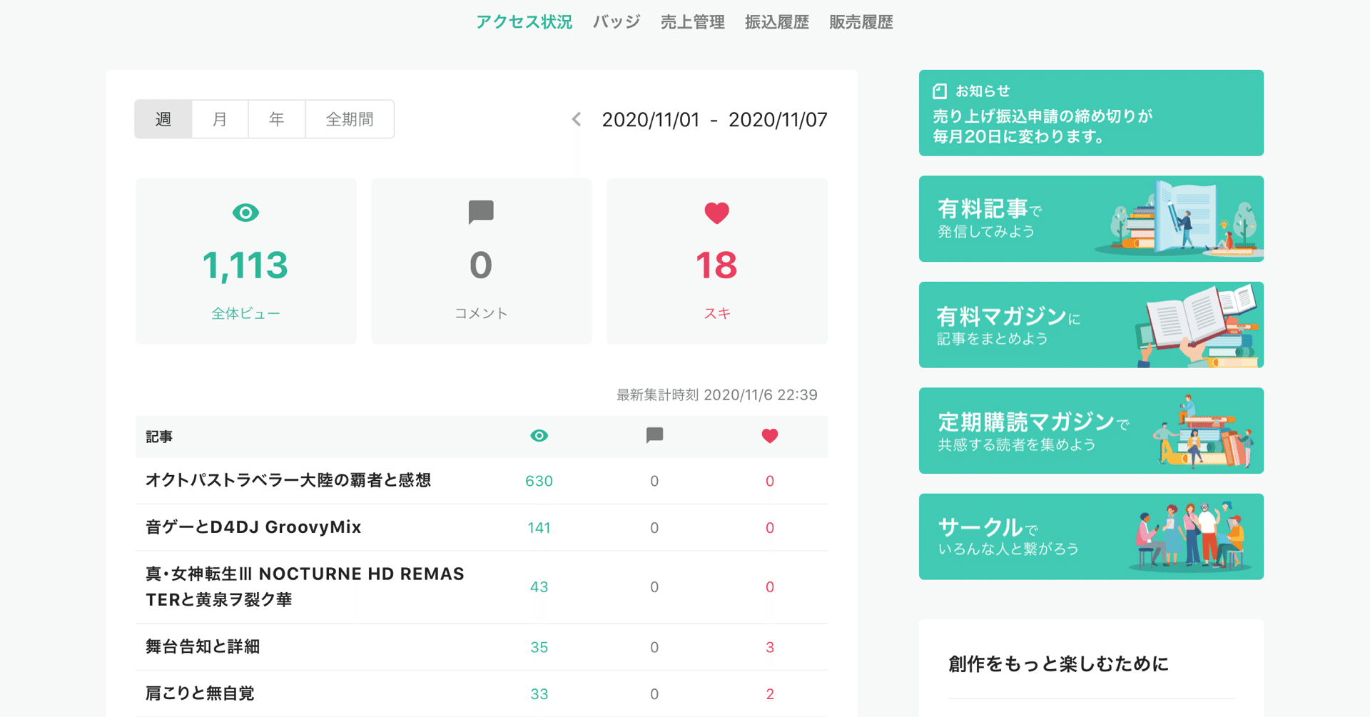 週1000ビューとオクトパストラベラー大陸の覇者 Bow Note 週1000ビューとオクトパストラベラー大陸の覇者 Bow Note