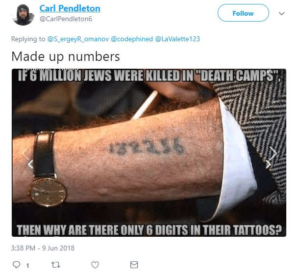 Twitterホロコースト否定論への反論 39 6桁の刺青でも被害者は600万人 蜻蛉 Note