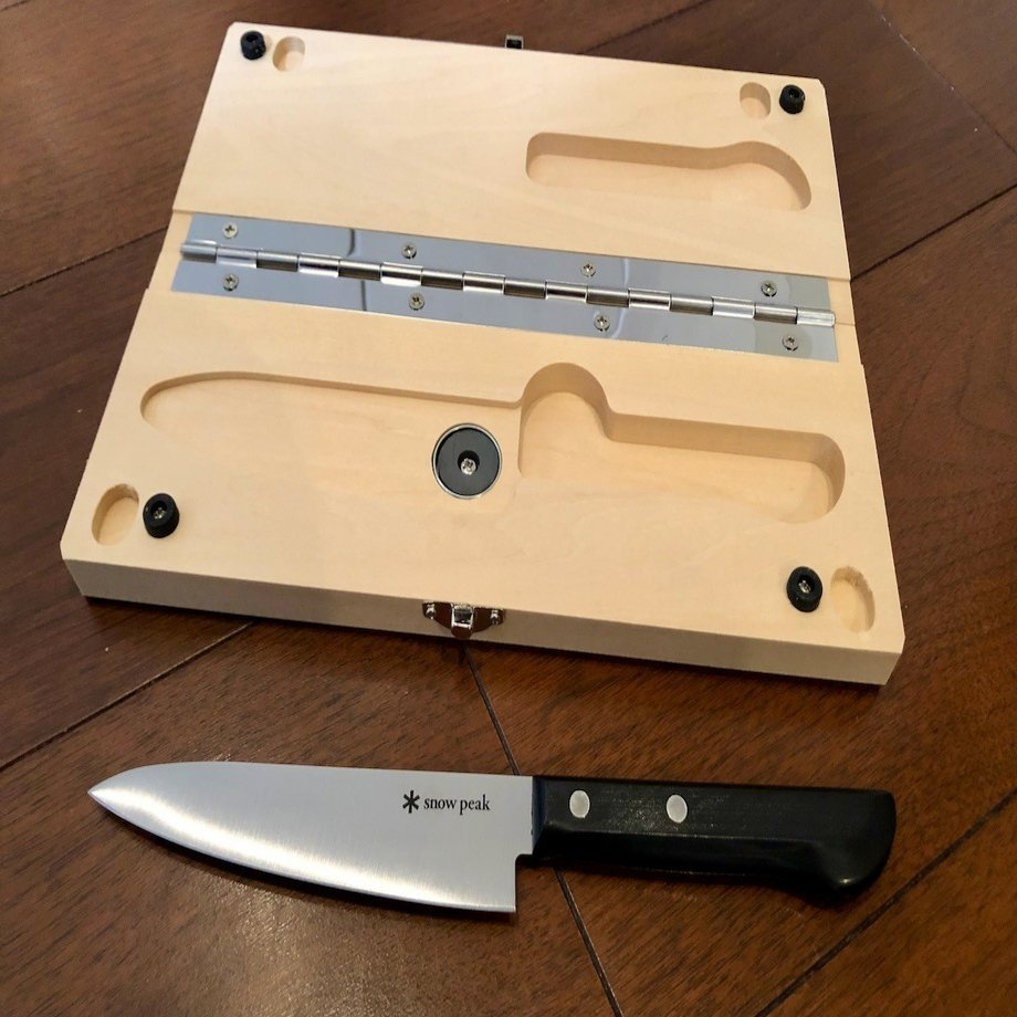 まな板に包丁を収納できるスグレモノ！スノーピーク マナイタセット M