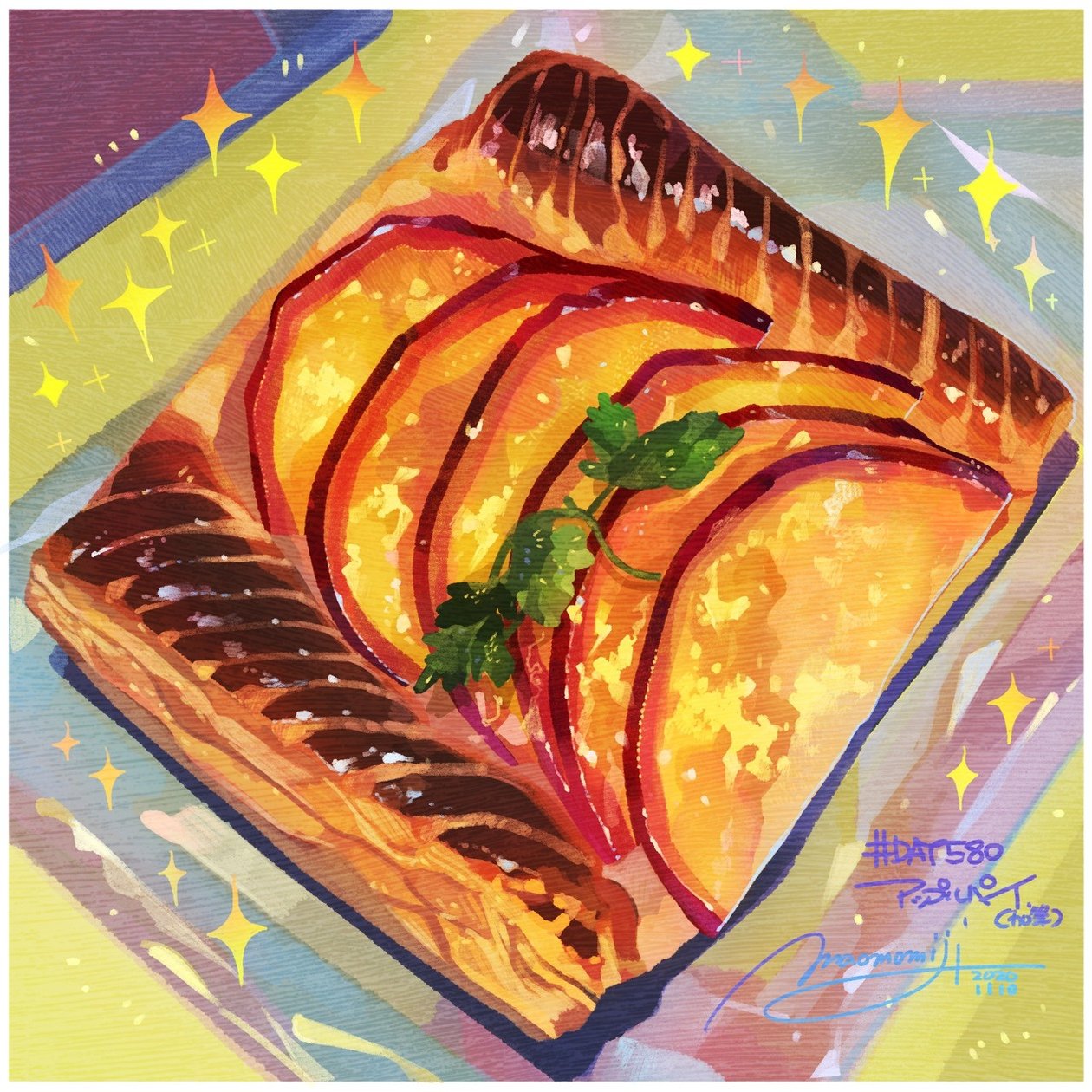 Day580 アップルパイ 加筆 もみじ真魚 Maomomiji Note