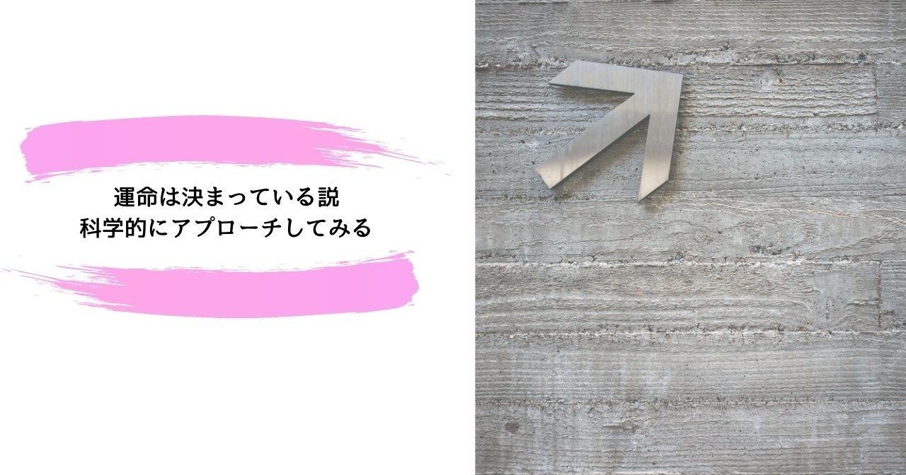 運命は決まっている説を科学的にアプローチしてみる あんでぃ ありがとうおじさん ワクワク研究家 Note