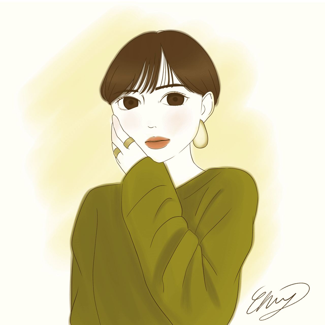 コスメのページの挿絵にありそう メイクを描き込んでみるのも楽しそう 365日備忘録 イラスト 練習 222日目 継続 Chiy Note