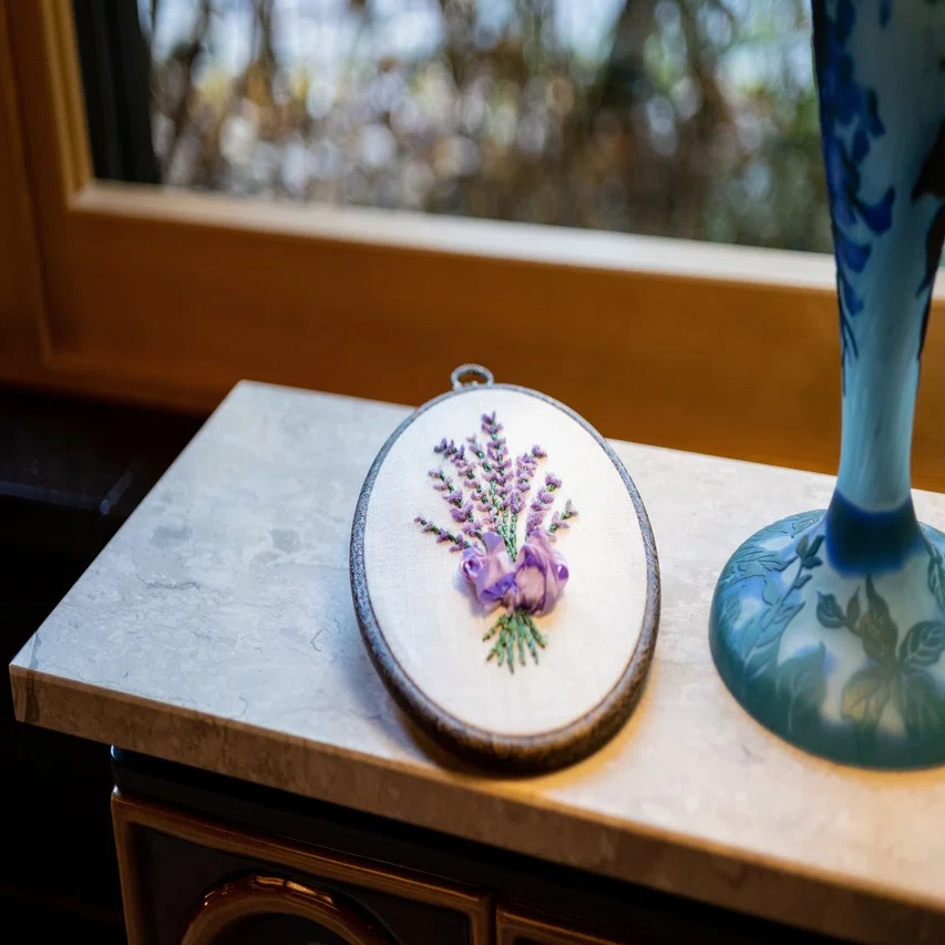?ラベンダーの花刺繍の作り方｜Art Fiber Endo
