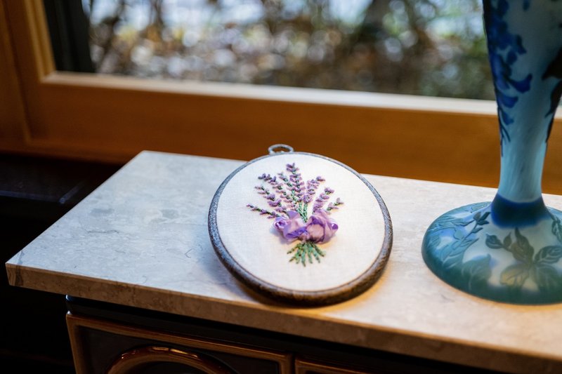 ラベンダーの花刺繍の作り方 Art Fiber Endo Note
