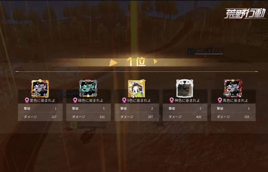荒野行動】Team Contact No.15 『色に染まれよ』 新鋭のFFL本戦快挙の