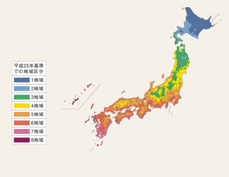 断熱日本地図