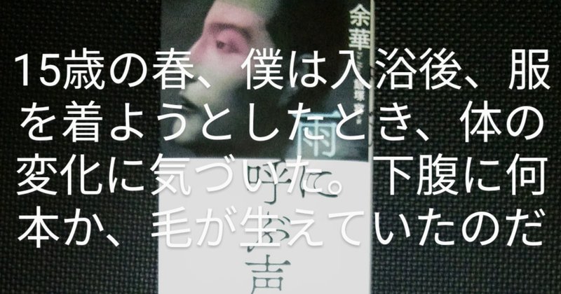 【読書記録】「雨に呼ぶ声」ノーベル文学賞候補・余華の初長編。バラエティ番組の「落とし穴ドッキリ」を連想する。