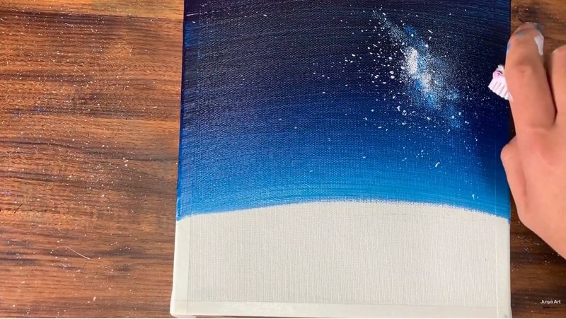 アクリル絵の具で 冬の星空 を描く方法 初心者が簡単に絵を描く方法 Junya Art Note アクリル絵の具で 冬の星空 を描く方法 初心者が簡単に絵を描く方法 Junya Art Note
