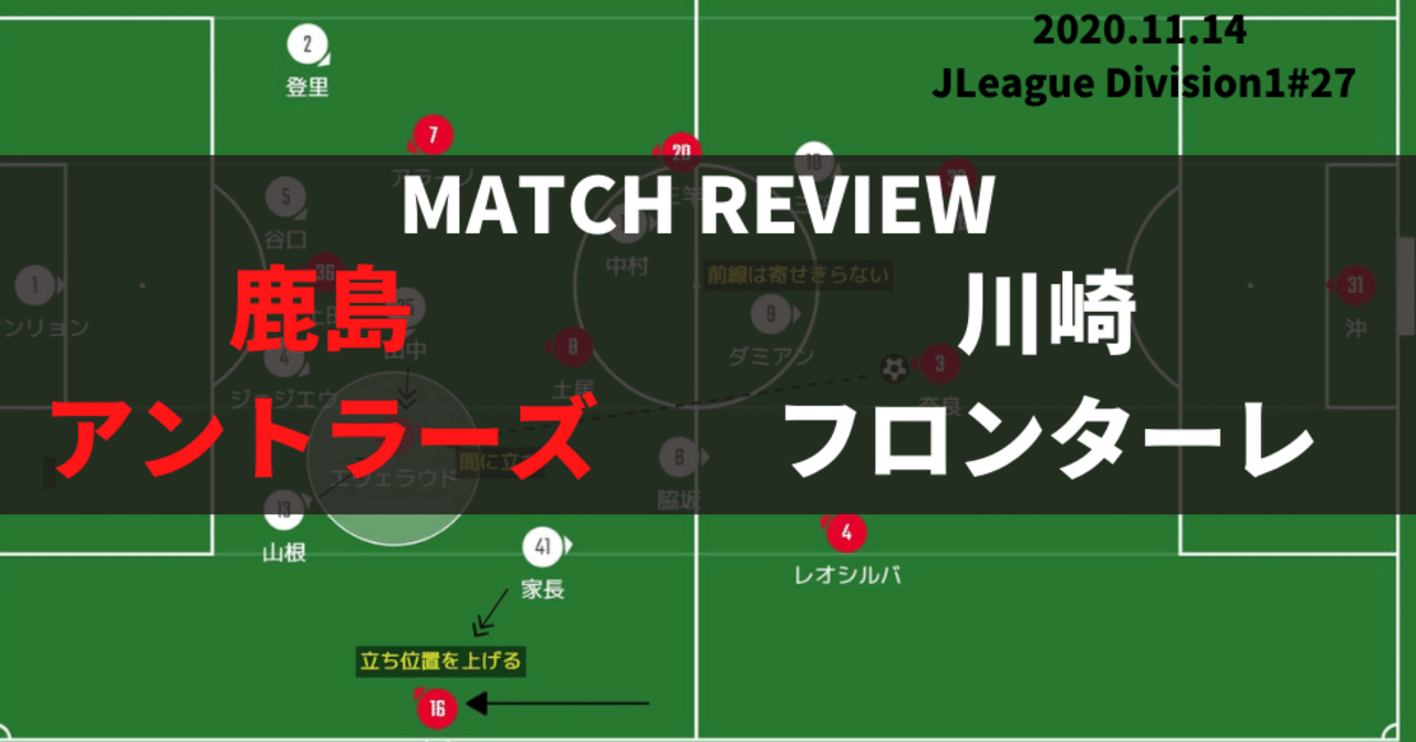 基盤のエラーの対処法 年j1リーグ第27節 鹿島アントラーズ 川崎フロンターレ Syu Note