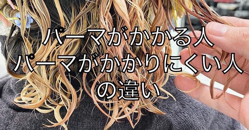パーマのトラウマがある方へ かかりにくかった かかりすぎた原因は 直毛 細毛はとれやすい それは大きな間違い かけられない髪の毛はほぼありません yaw yoichi 西村陽一 美容師 note