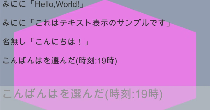 Unity 続 ノベルゲームの雛形 みにに Note
