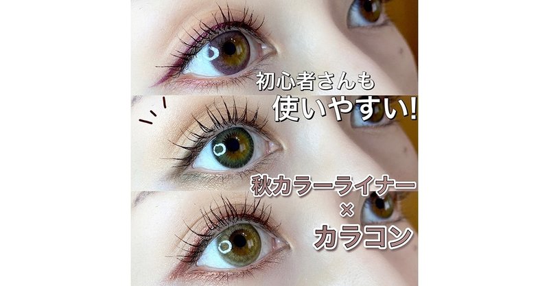 初心者さんでも使いやすい 秋カラーライナー カラコン組み合わせ方how To Lily Anna公式アカウント Note