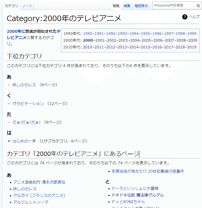 Wikipediaを使って今までみたアニメを調べてみる にんぢん Note