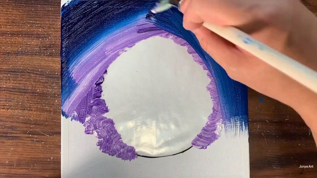 アクリル絵の具で 満月の夜 を描く方法 初心者が簡単に絵を描く方法 Junya Art Note アクリル絵の具で 満月の夜 を描く方法 初心者が簡単に絵を描く方法 Junya Art Note