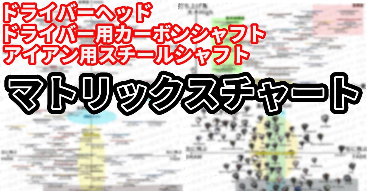 全152種のヘッド シャフト特性を一気見出来るマトリックスチャート リキ 300yヒッターのギアノート Note