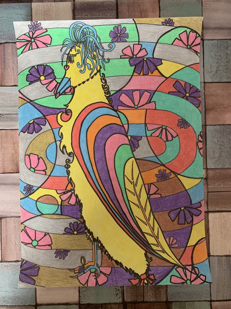 幸運の黄色の羽の持ち主の絵完成 Baobab Note 幸運の黄色の羽の持ち主の絵完成 Baobab Note