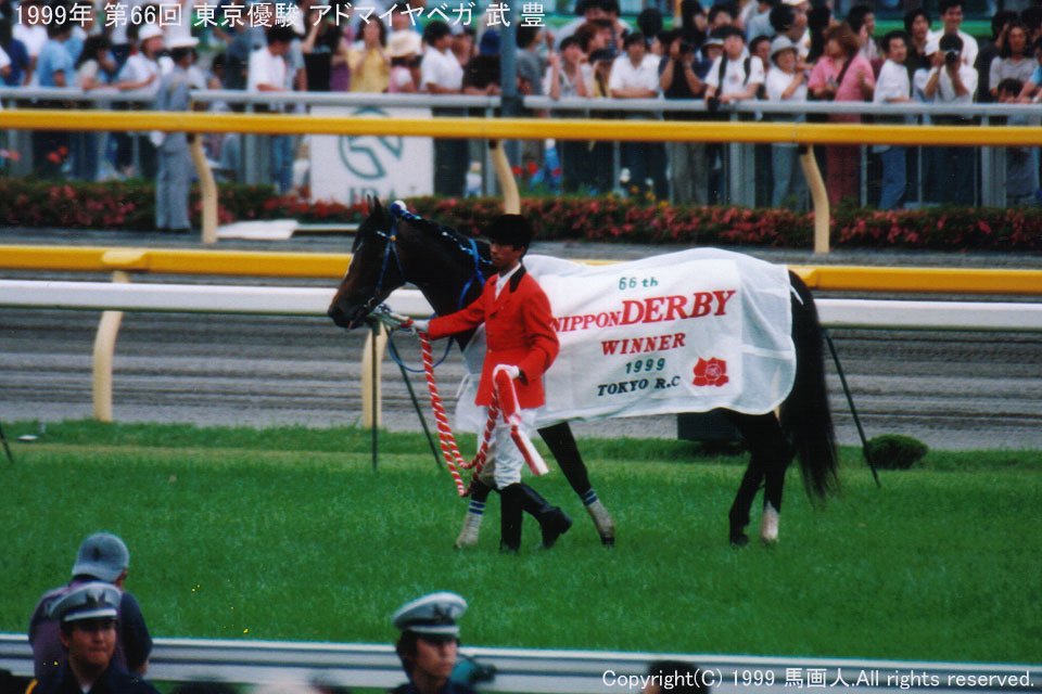 東京優駿(Japan Derby)：蔵出し写真3 1999年 アドマイヤベガ｜馬画人