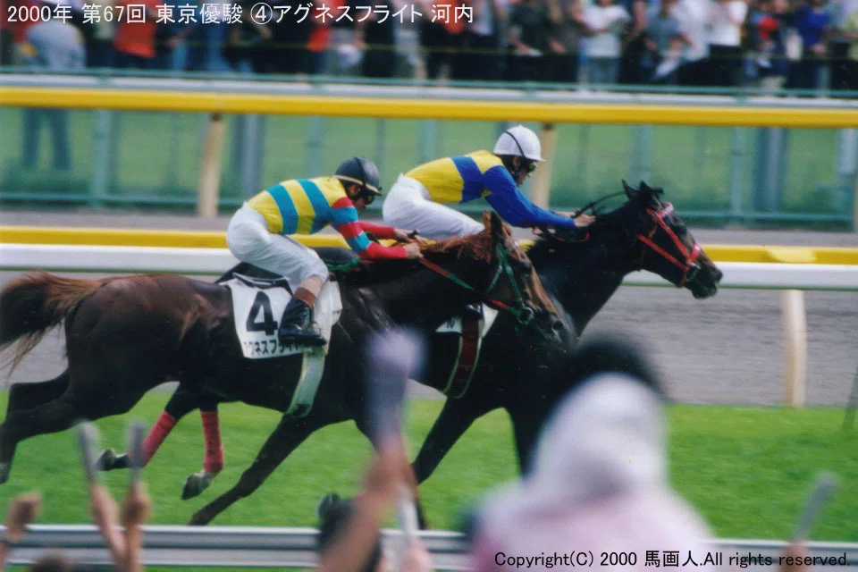 東京優駿(Japan Derby)：蔵出し写真4 2000年 アグネスフライト｜馬画