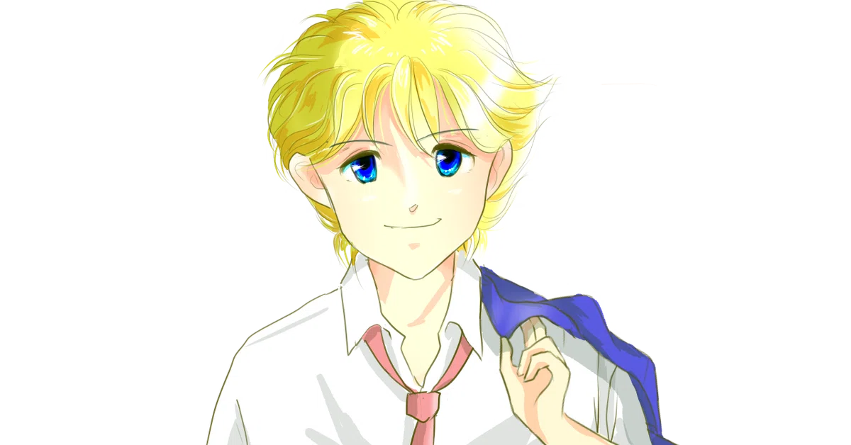 15ハイスクール1制服肩かけにっこり