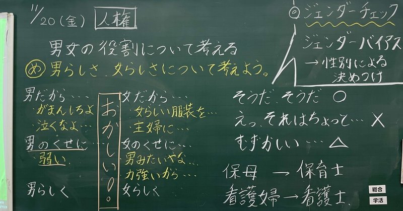子どもとともに 男女差別 男女平等 について考えた てるてるぼうず Note