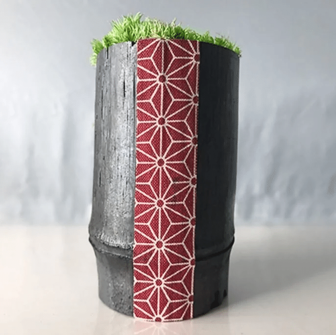 Takesumi 飾り竹炭 苔庭 ｍ ちりめん赤 苔庭 ｍ ちりめん青 竹炭インテリア Takesumi Note