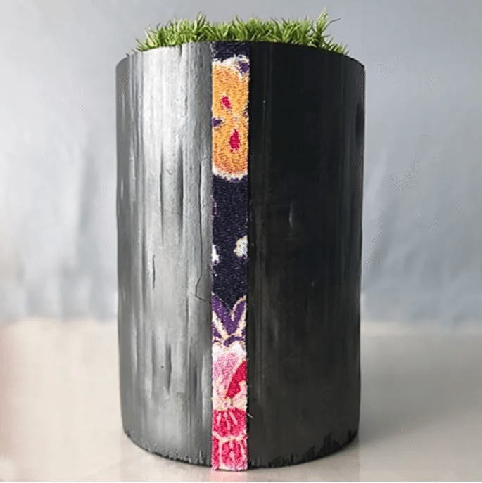 Takesumi 飾り竹炭 苔庭 ｍ ちりめん赤 苔庭 ｍ ちりめん青 竹炭インテリア Takesumi Note