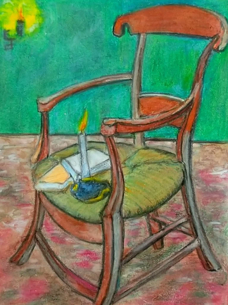 ゴッホのゴーギャンの椅子』クレパスで模写｜せきぞう、
