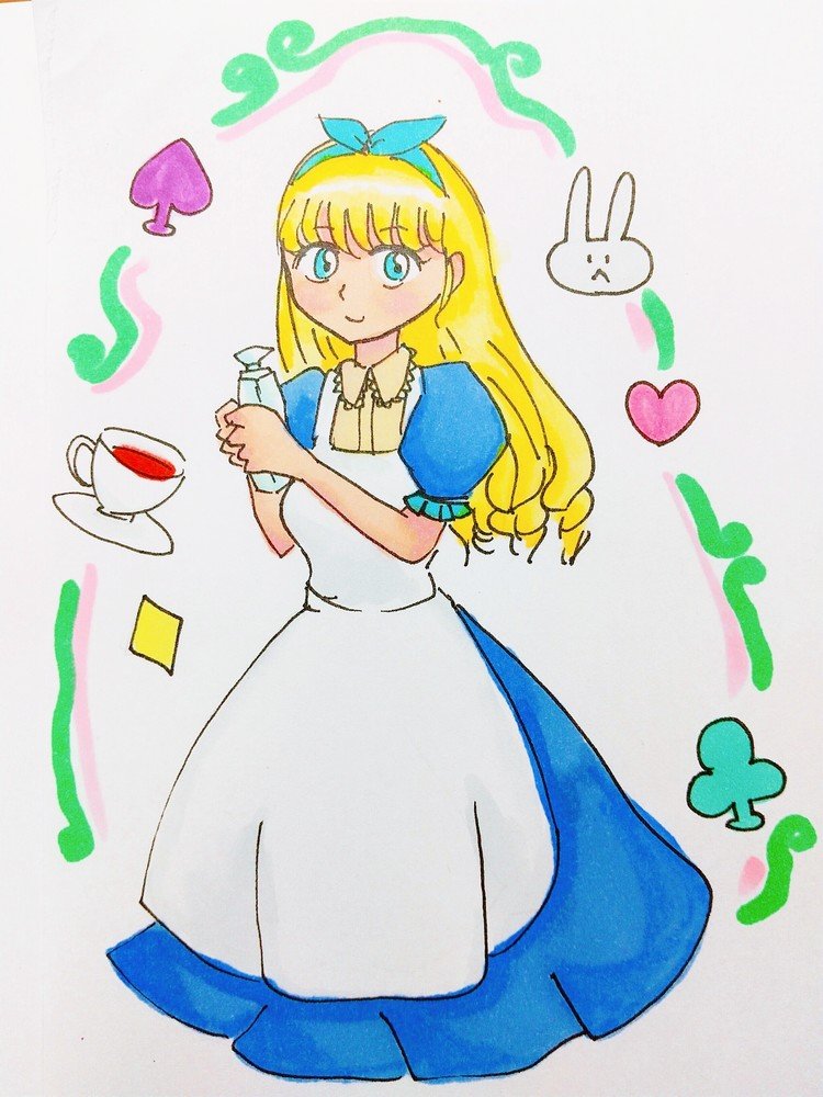 70以上 アリス イラスト 簡単 書き方 アイデア画像の図 70以上 アリス イラスト 簡単 書き方 アイデア画像の図