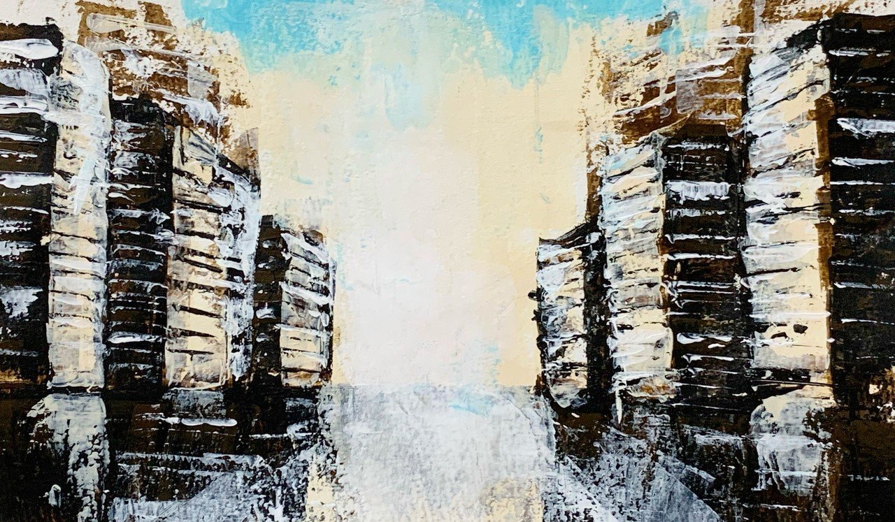 ペインティングナイフを使った描画 アクリル画 Akari N Note ペインティングナイフを使った描画 アクリル画 Akari N Note