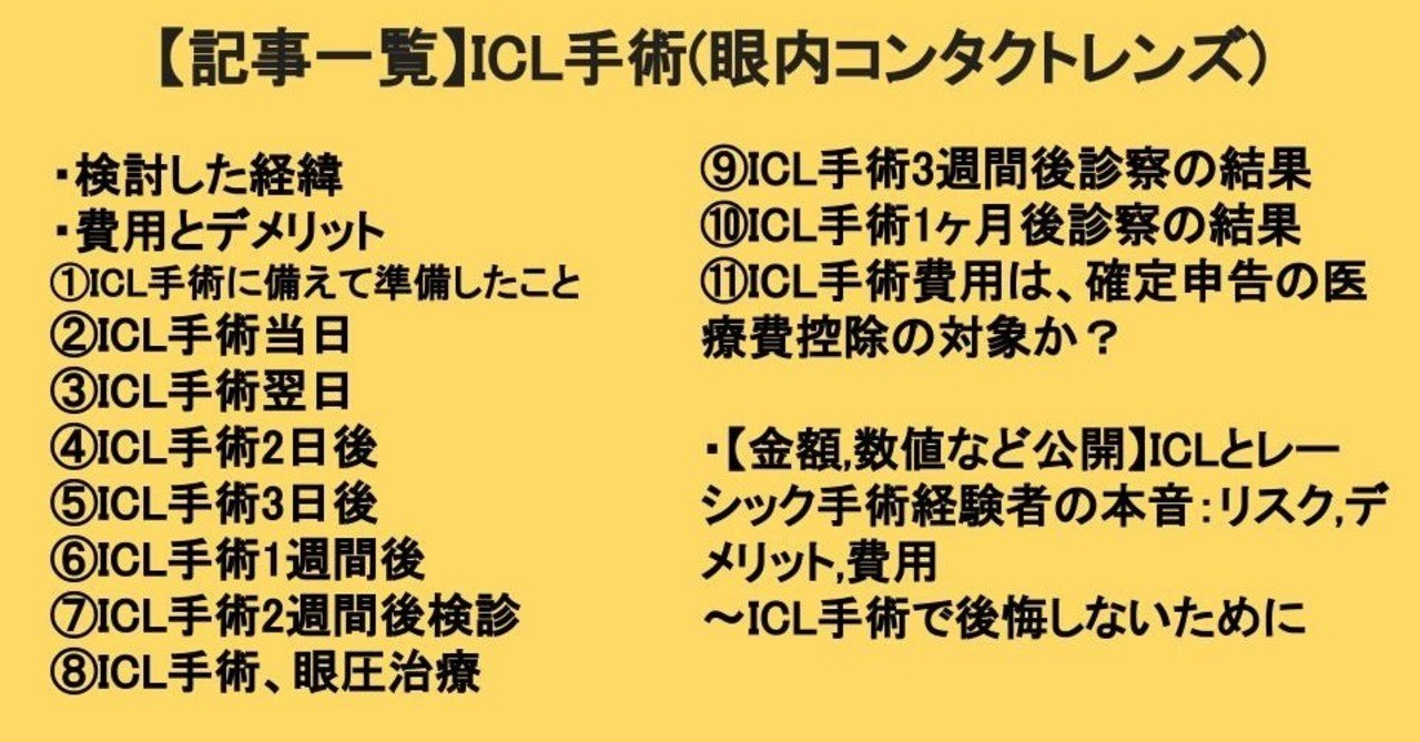 記事一覧 Icl手術 眼内コンタクトレンズ ガリキン 難病 障害児イクメン中年のリアル Note