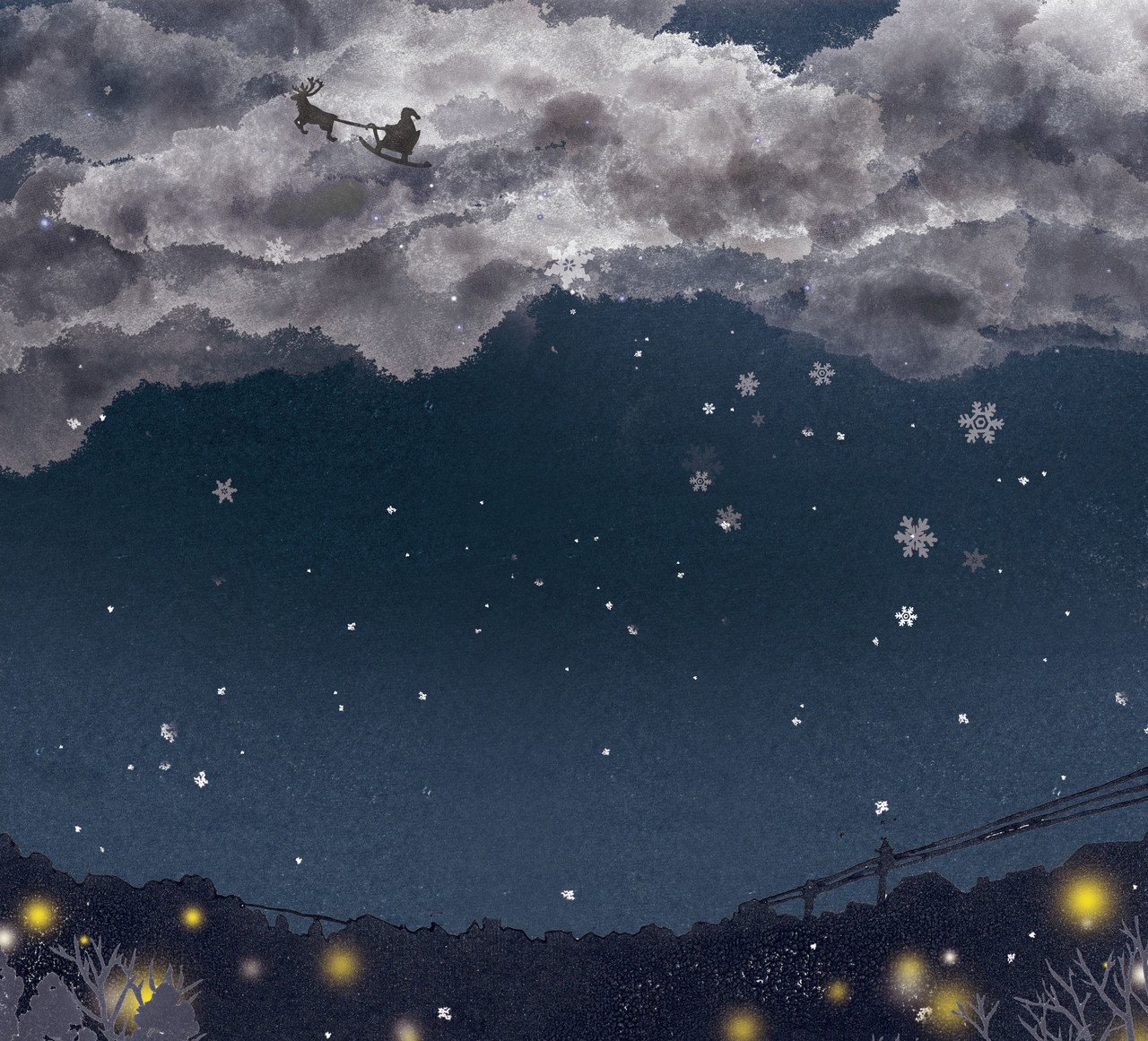 街に雪のプレゼント Haru San はんこイラスト Note 街に雪のプレゼント Haru San はんこイラスト Note