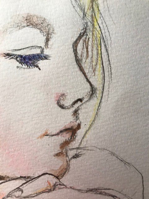 横顔デッサン しろぎつね Note