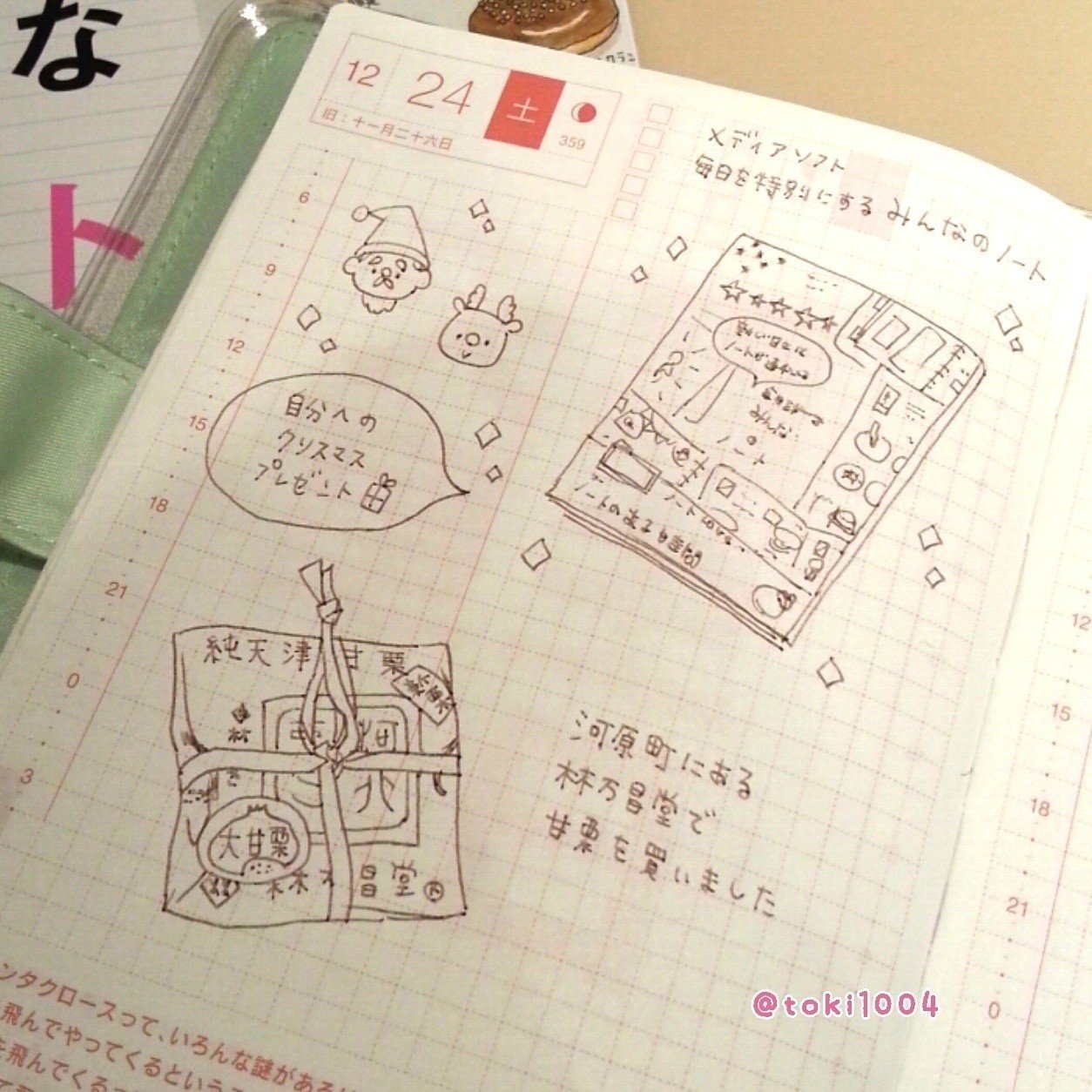 イラストレーターときの16年12月のノート Note