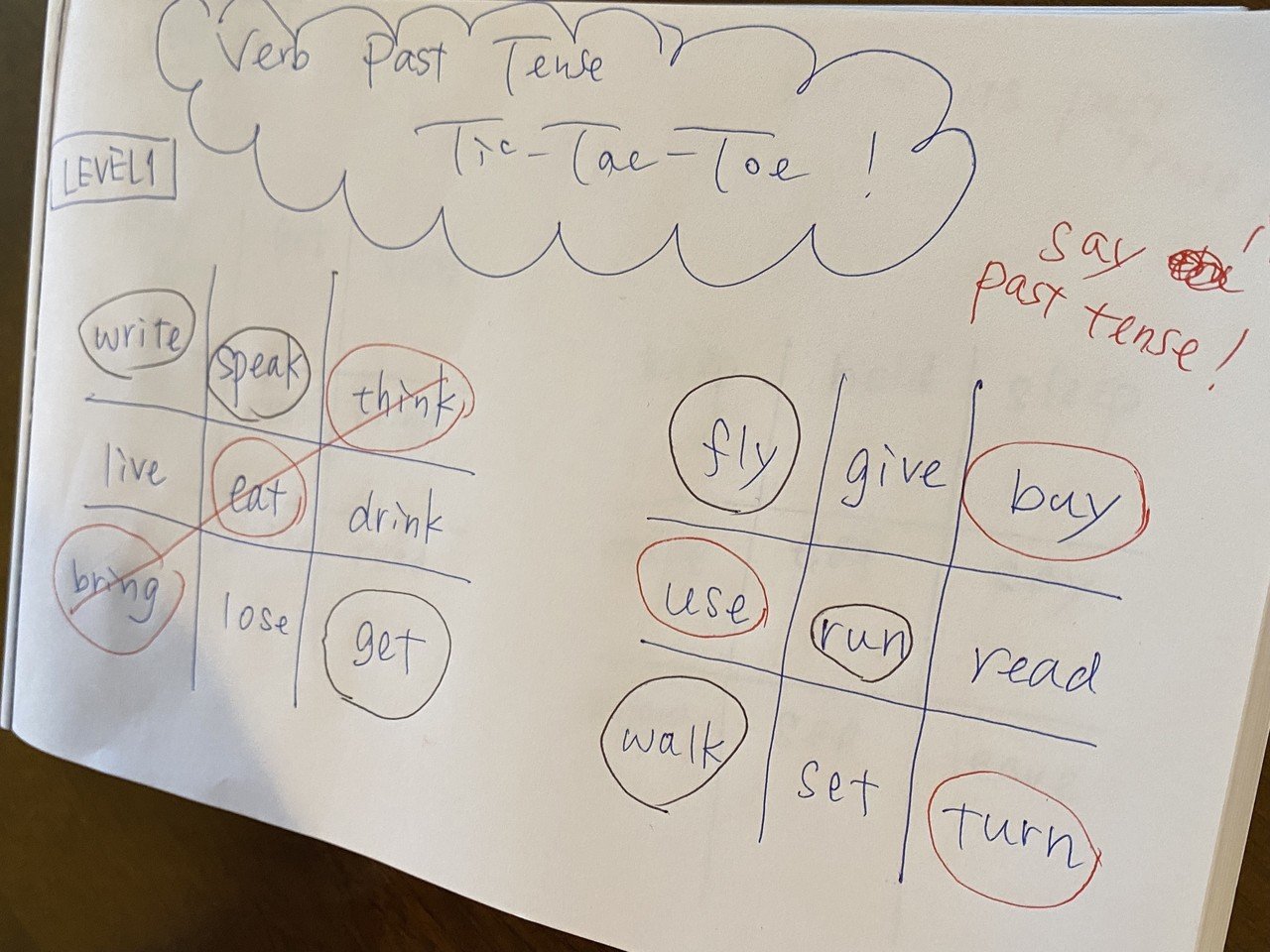 Tic Tac Toe ゲーム 式英語学習法 Azusa 英語学習のヒント Note
