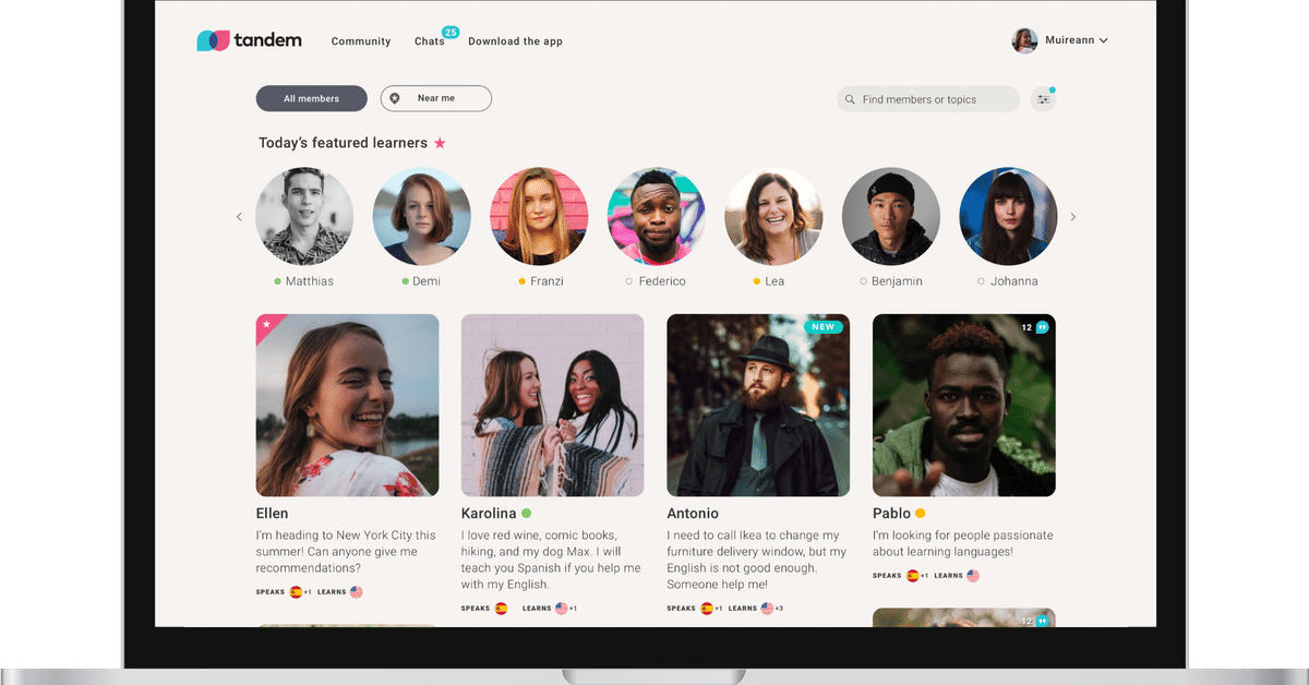 TandemのアプリがPCからも使えるようになりました！｜Tandem タンデム -