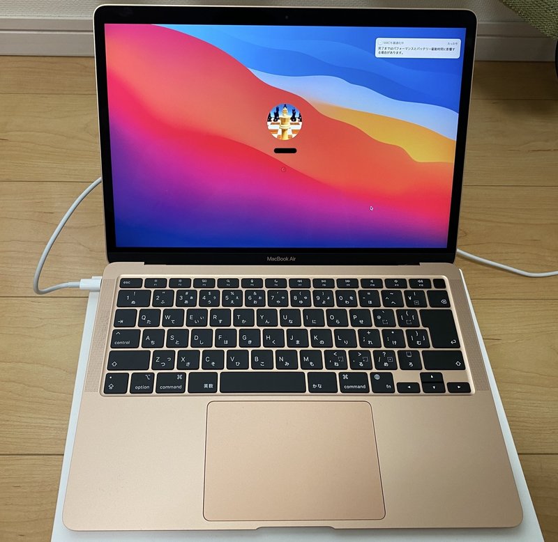 やって来ましたmacbookair M1 Churu Note